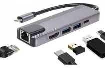 Comprar Hub adaptador Usb tipo C Linkon HUB RJ45 5 en 1 - 1000 mbps Mac Windows