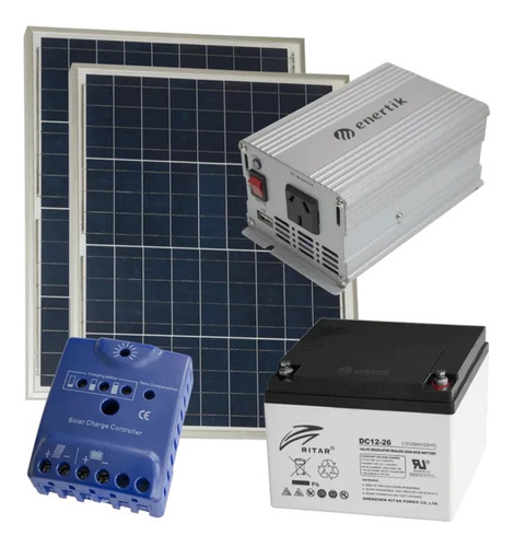 Kit Solar Panel Bateria De Supervivencia 350w Enertik Cuotas