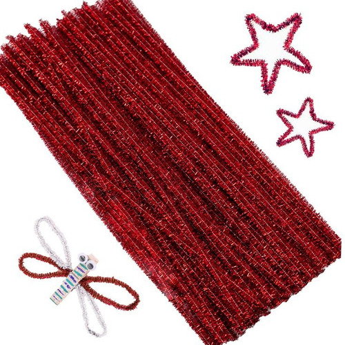 Pack De 50 Limpia Pipas Metalizado Multicolor Manualidades Dorado