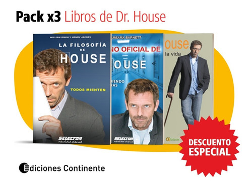 Pack Oferta  3 Libros De Dr. House Oferta 25% De Descuento