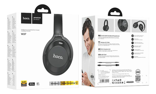 Audifonos Hoco W37 Sound Anc Over Ear Bluetooth Negro