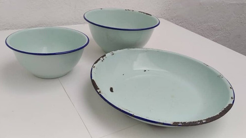 Imagen 2 de 5 de Juego O Set 3pza Escudillas Platos Bowls Peltre Tmvref10