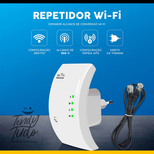 Repetidor Wifi Sinal Wireless Amplificador Extensor Potente