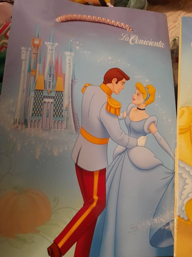 Bolsa Regalo Mediana Princesas Disney  21,5 X 15 Cm (x 2)
