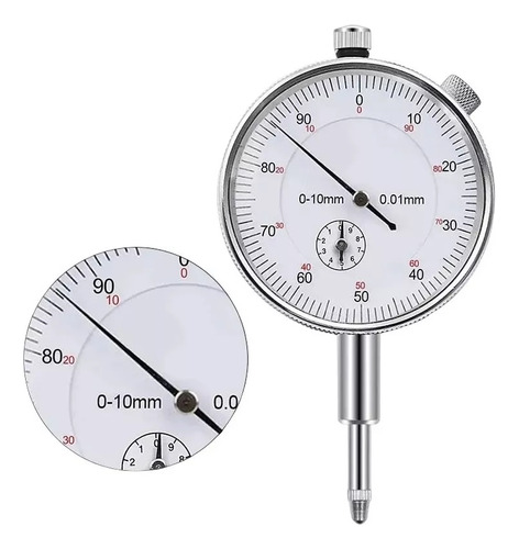 Dial Indicador Faixa De 0-10 Mm, Mide 2,17 Pulgadas De Diáme