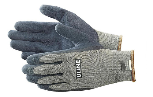 Uline Super Gription Guantes Recubiertos De Látex- G -12/paq