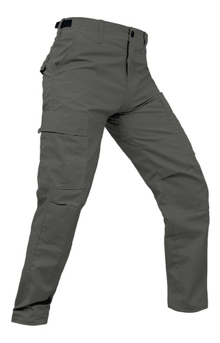 Pantalón Gris Táctico Militar Cargo Ripstop Anti Rasgaduras