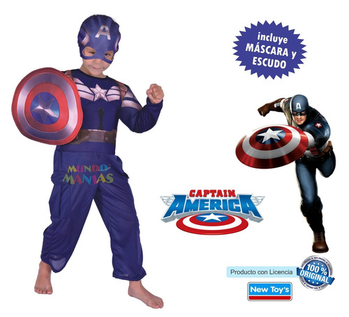 Disfraz Vengadores Capitan America Orig Newtoys Mundo Manias