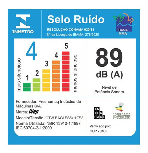 Aspirador De Pó E Água Gtw Bagless 1400w Azul Preto Wap 127v