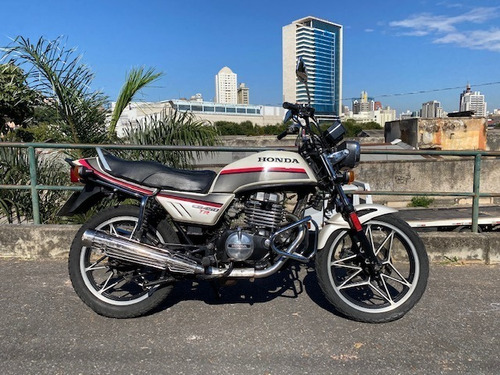 Honda Cb 450 Tr 1986/87 Placa Prata