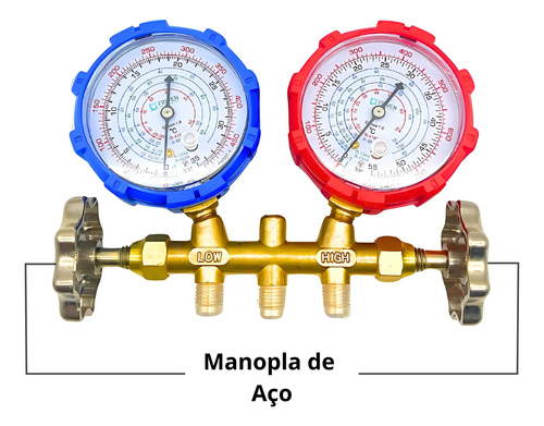 Kit Manifold Completo Gás Refrigerante R32 Com Engates