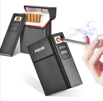 Comprar Cigarrera Con Encendedor Recargable  Estuche De Cigarros 20u