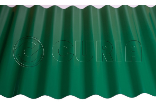 Cumbrera De Chapa Prepintada C25 X 2,44mts De Largo Curia Color Verde