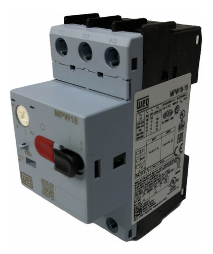 Disjuntor Motor 18a Weg Mpw18-3-u010 Faixa Ajustavel 6,3-10a