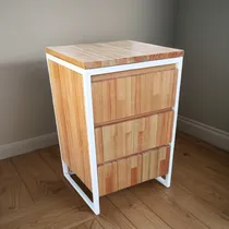 Comprar Mesa De Luz Finger Joint Hierro Y Madera Abaldi Aberturas!