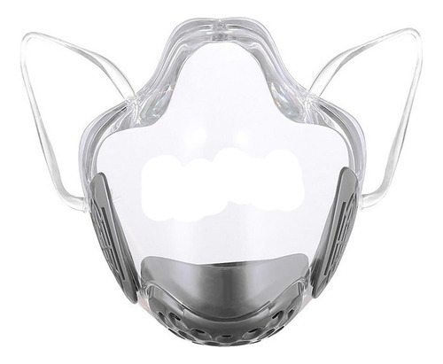 Para 2x Mascarilla Facial Transparente Que Cubre La Boca Y