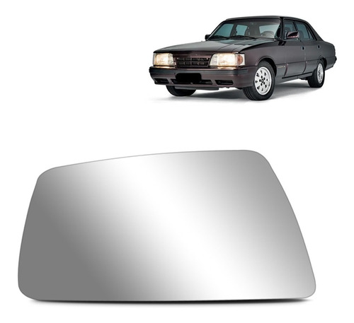 Lente Retrovisor Opala 1988 1989 1990 Prata Nova