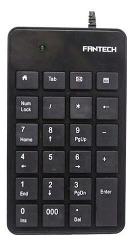 Teclado Numérico Fantech Ftk-801 Usb Febo Color del teclado Negro