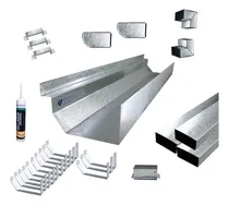 Comprar Zingueria Canaleta Americana Kit P\u002F 13 Mts Galv Con 1 Bajada