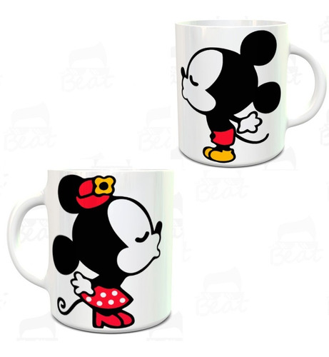Par De Tazas 14 Febrero Mickey Y Minnie Mouse Disney Premium