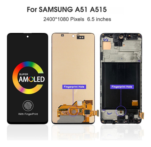 Tela De Toque Amoled Com Moldura Para Samsung A51 4g A515