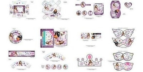 Kit Imprimible Violetta Tarjetas Cotillon Candy Bar Cumple