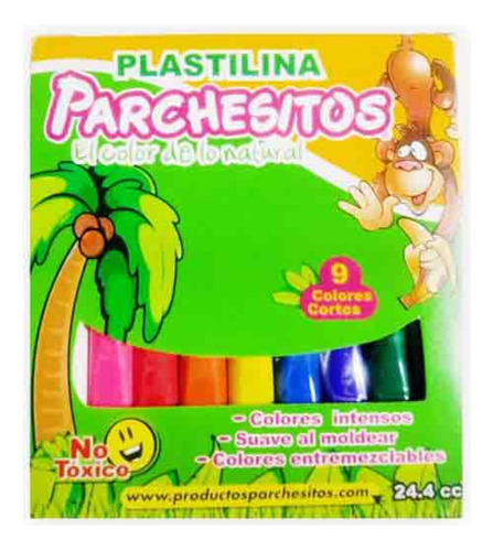 Plastilina Corta O Pequeña Parchesitos X9 Colores