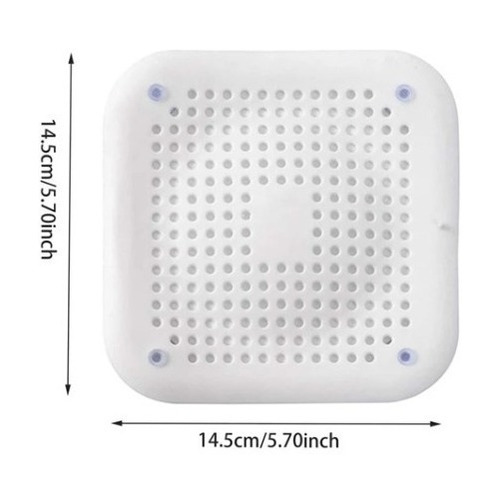 Filtro Desagüe Ducha Atrapa Pelo 1 Und. Cuadrado