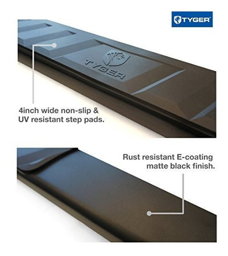Tyger Riser Estribos Para 0517 Toyota Tacoma Doble Cabina 4