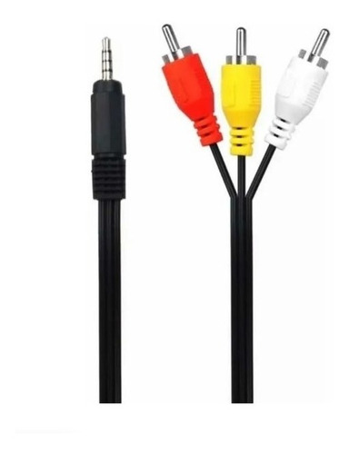 Cable Auxiliar A Rca 3x1 Para Audio Y Video De 1.5 Metros.