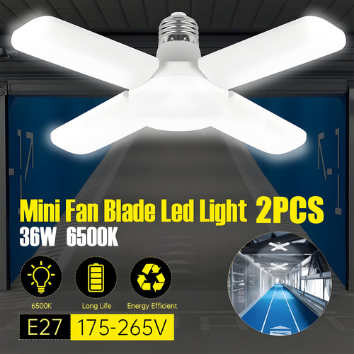 2pcs Luces Led Foco Ahorrador 36w 4 Aspas E27 Para Casa,focos Ahorradores,foco,focos Led,foco Ahorrador