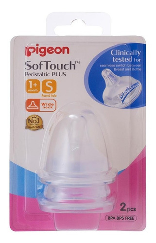 Pigeon Tetina Chupete Repuest/ Softouch Talla S (1+m) 2 Und