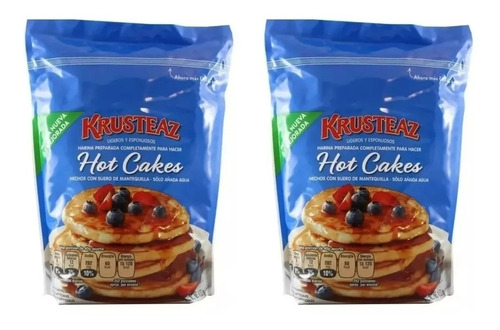 2 Pz. Harina Hot Cakes Waffles Krusteaz Ligeros Y Esponjosos