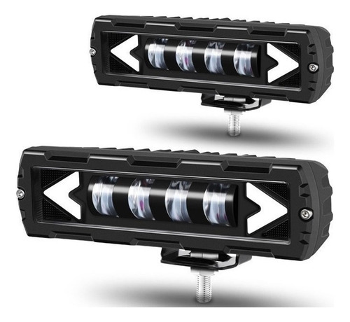 Par 6'' 8d Led Barra Faros Tricolor 3000k 4300k 6000k Y Drl