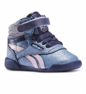 Tenis Reebok Freestyle Hi Azul Bota Retro Para Bebe