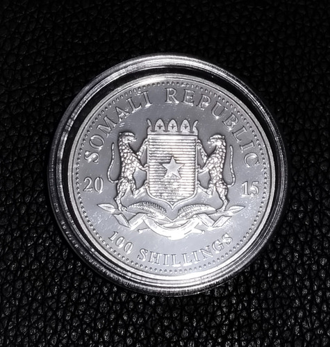 Moneda Onza De Plata, Elefantes 2015, 100 Chelines (Usado)