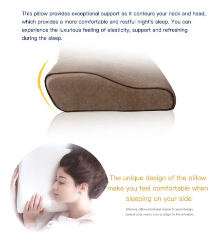 Almohada Viscoelástica Con Forma De Mariposa Para Dormir Cóm
