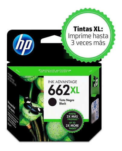 Imagen 7 de 10 de Cartucho Hp 662xl Negro Cz105al Original 1515 2515 2545 3515