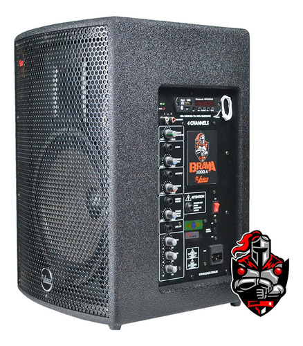 Imagem 3 de 10 de Caixa De Som Ativa 10 Leacs Brava 1000 150w Rms Preta