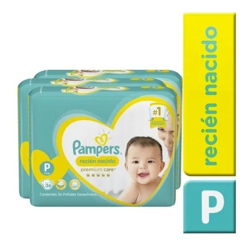 Pampers Premium Care 144 Pañales P (4 Pqts) Envio Gratis