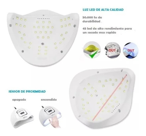 Imagen 5 de 9 de Cabina Uñas Sun X5 Max 110w Uv Led Semi Secador Gelificadas