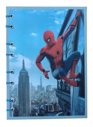 Agenda Spiderman Hombre Araña Personalizada 2 Días Por Pág