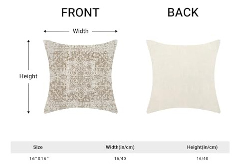 Aeioae Boho Fundas De Almohada 16x16 Pulgadas Juego De 2,est