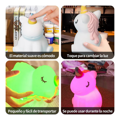 Lámpara De Noche Led De Silicona C/control Táctil Para Niños