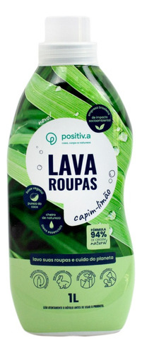 Lava Roupas Hipoalergênico Capim Limão  - Positiv.a 1l