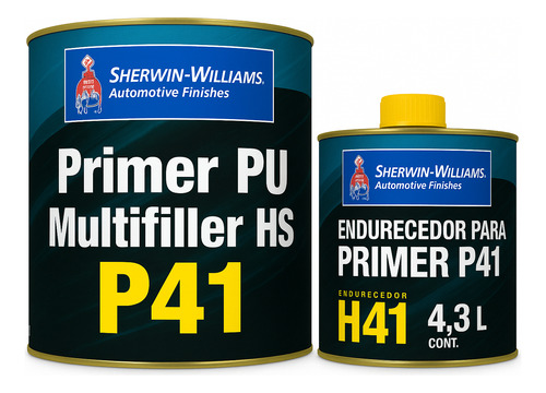 Primer 2k P41 Sherwin Williams Kit Completo -4:1 - 4.3 Lts