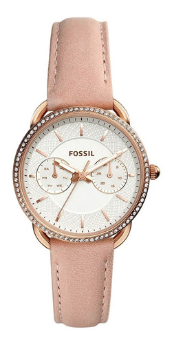 Reloj Fossil Tailor Es4393 Piel Nude/acero Oro Rosa Dama