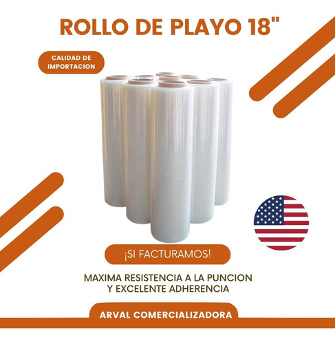 Rollo Emplaye Playo 18 Pulgadas C70 1500 Pies Film Adherible