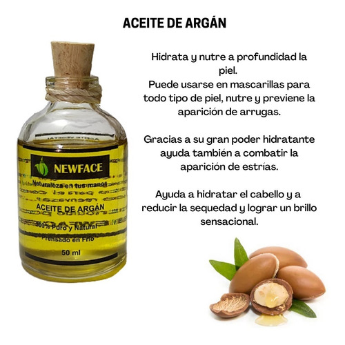Aceite De Argán Puro Y Natural X 50ml