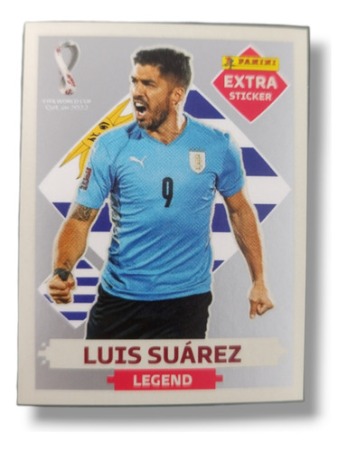Luis Suárez Legend Plata Extra Sticker Estampa Panini 2022